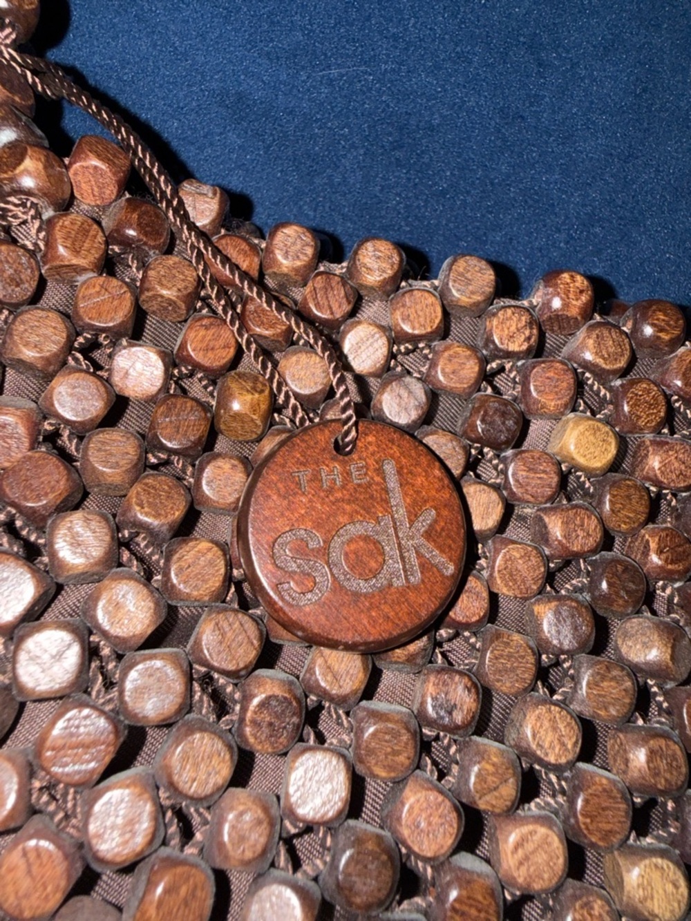 The Sak Brown Wood Beaded Mini Bag - Picture 5 of 6